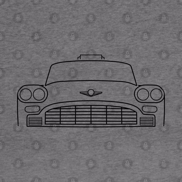 Classic old New York taxi cab black outline graphic by soitwouldseem